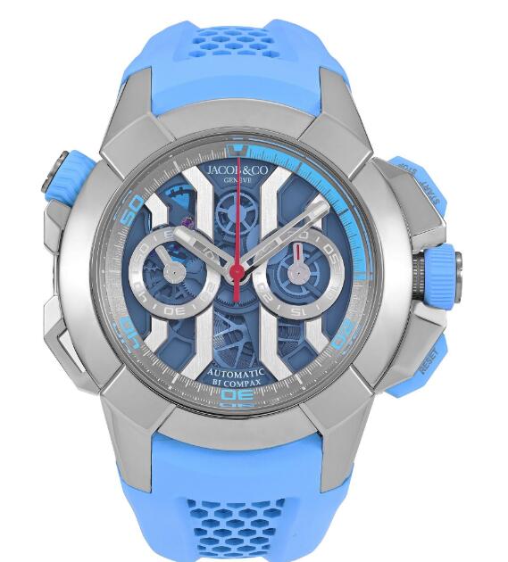 Jacob & Co Replica watch Epic X Chrono Titanium Sky Blue EC323.20.AA.AA.ABRUA